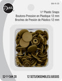 Dritz Snaps - 12 mm - Size 20 - 12 Sets