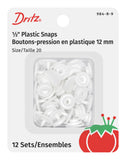 Dritz Snaps - 12 mm - Size 20 - 12 Sets