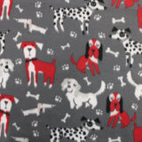 Assorted Dogs Fleece Print - 60" - 100% polyester