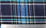 Blue Plaid Design Fleece Print - 60" - 100% polyester