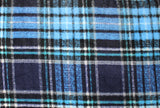 Blue Plaid Design Fleece Print - 60" - 100% polyester