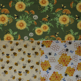 Bee Prints - 43" - 100% cotton flannel