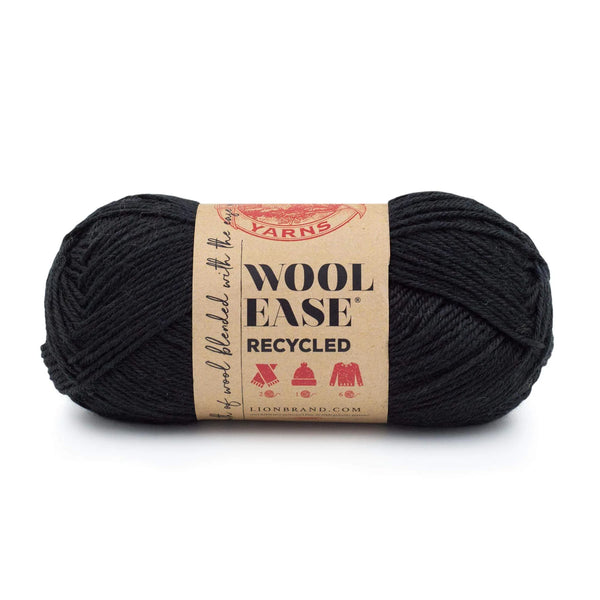 Lion Brand Wool-ease 502 black Frost Yarn 