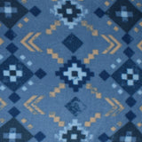 Blue Geometric Abstract - 58" - 100% polyester fleece