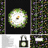 Honey & Clover Bag Panel - 24" x 45" - 100% Cotton