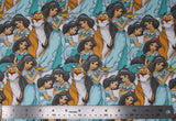 Princess Jasmine and Rajah - 45" - 100% cotton