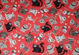 Parisian Cats - 45" - 100% cotton