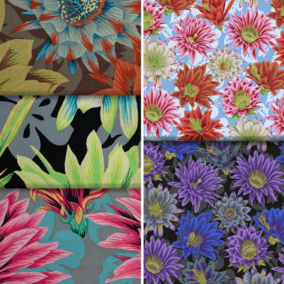 kaffe fassett succulent fabric Cactus Flower - 45" - 100% Cotton