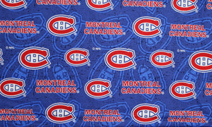 Group swatch licensed NHL Canadian teams printed fabrics