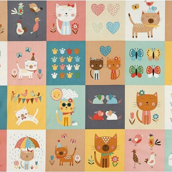 Cool Cats - 24'' x 44'' - 100% cotton