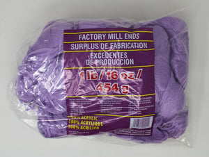 Craft Yarn Mill Ends - 1lb Bag - 100% Unknown Fibres