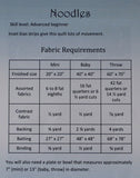 Noodles - Quilting Pattern - Devoted Quilter