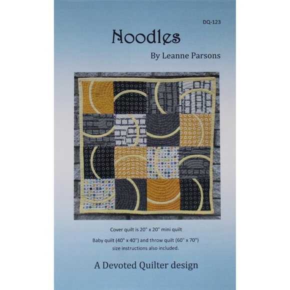 Noodles - Quilting Pattern - Devoted Quilter