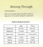 Shining Through - Quilting Pattern - Devoted Quilter