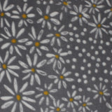 Daisies Allover on Grey - 58" - 100% polyester fleece
