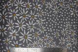 Daisies Allover on Grey - 58" - 100% polyester fleece