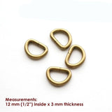D-rings: (4 Pack) - 1/2" (12mm)