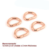 D-rings: (4 Pack) - 1/2" (12mm)