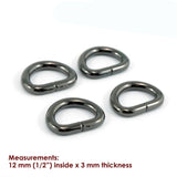 D-rings: (4 Pack) - 1/2" (12mm)