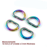 D-rings: (4 Pack) - 1/2" (12mm)