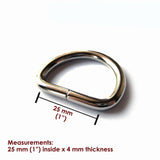 D-rings: (4 Pack) - 1" (25mm)