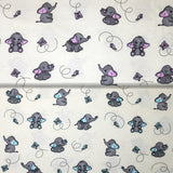 Elephant and Butterfly - 43/44" - 100% Cotton Flannel