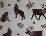 Forest Animals Fleece Print - 60" - 100% polyester