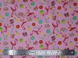 Flamingos - 44/45" - 100% Cotton Flannel