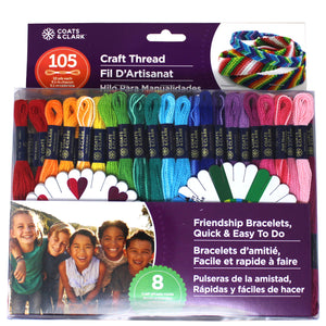 Friendship Bracelet Kit - 105 threads - Coats & Clark