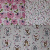 Girl Nursery Prints - 43" - 100% cotton flannel