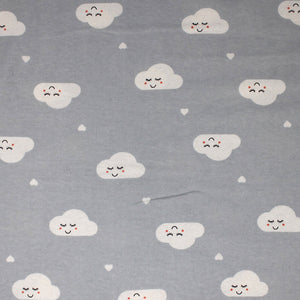 Happy Clouds - 45" - 100% cotton flannel