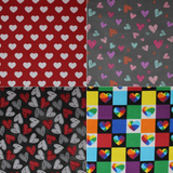 Heart Prints - 43" - 100% cotton flannel
