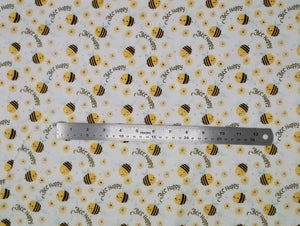 Happy Bee - 42" - 100% Cotton Flannel