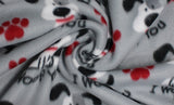 Assorted Dog Prints - 58" - 100% polyester fleece