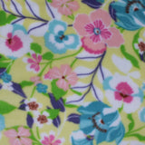 Multi Flowers on Yellow - 58" - 100% polyester fleece