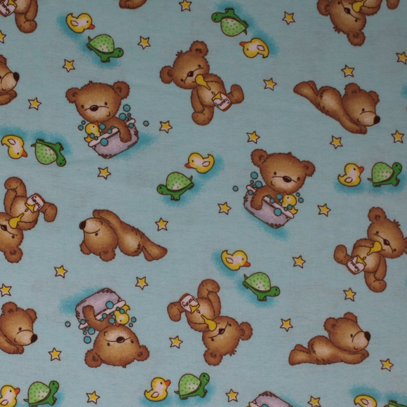 Nighttime Bears - 44'' - 100% cotton flannel