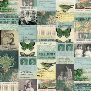 Palette Teal - 44" - 100% cotton - Tim Holtz