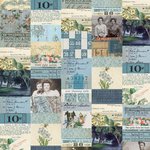 Palette Blue - 44" - 100% cotton - Tim Holtz