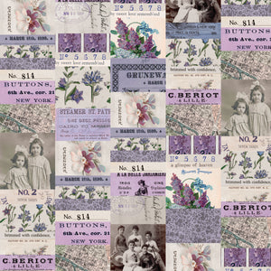 Palette Purple - 44" - 100% cotton - Tim Holtz