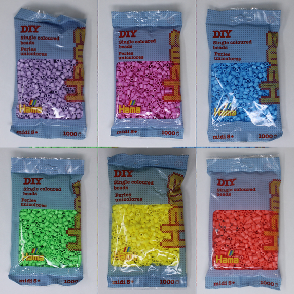 Pastel Perler Beads - 1000 Bead Bag