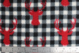 Deer Heads Fleece Prints - 60" - 100% polyester