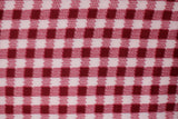 Red & Cream Plaid Fleece Print - 60" - 100% polyester