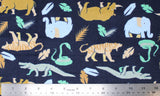 Safari Animals - 45" - 100% cotton flannel