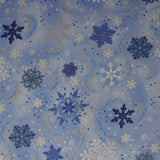 Frosted Winter Snowflakes - 44/45'' - 100% cotton