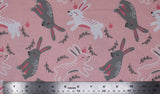 Spring Rabbits - 45" - 100% cotton flannel