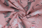 Spring Rabbits - 45" - 100% cotton flannel