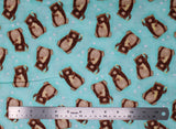 Sitting Bears - 44/45" - 100% Cotton Flannel