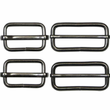 Slide Buckles Metal - 2ct Gunmetal - Unique Brand