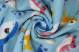 Smiley Sharks - 58" - 100% polyester fleece