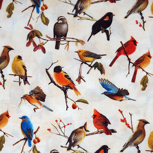 Songbirds - 44/45" - 100% Cotton